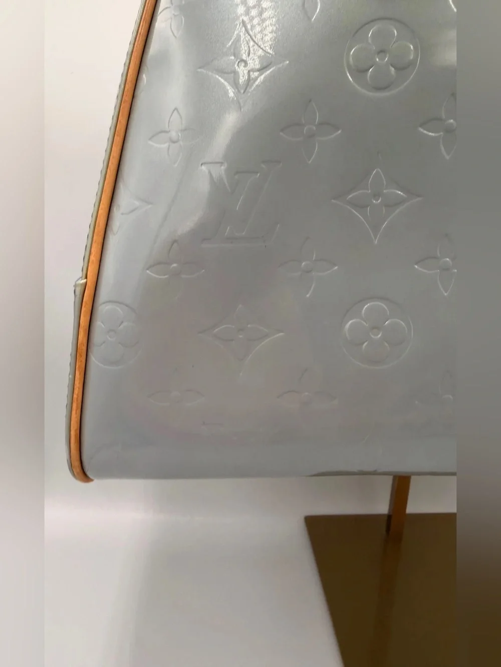 LV Tompkins Square — Vernis Leather Blue